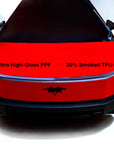 Cybertruck Front Lightbar & Headlight Protection Film (3 Piece) - Clear, Smoked, or Colored