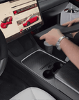 Model 3 & Y Center Console Removable Table Shelf (Gen. 2) - Carbon Fiber Look