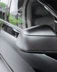 2020-2025 | Model Y Side View Mirror Overlays Cap Covers - Refreshed Juniper Model Y Style (1 Pair) - Real Dry Molded Carbon Fiber