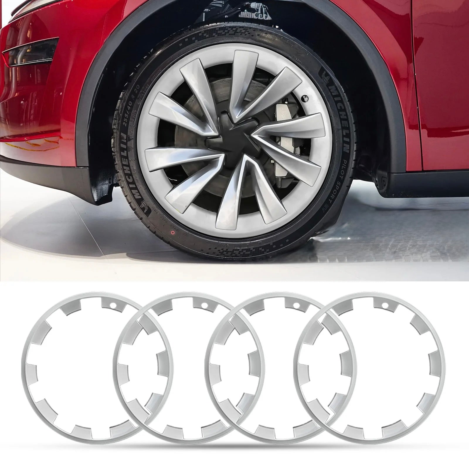 2026+ | Model Y Juniper Refreshed 20" Helix 2.0 Rim Protection Snap On Covers (Set of 4)