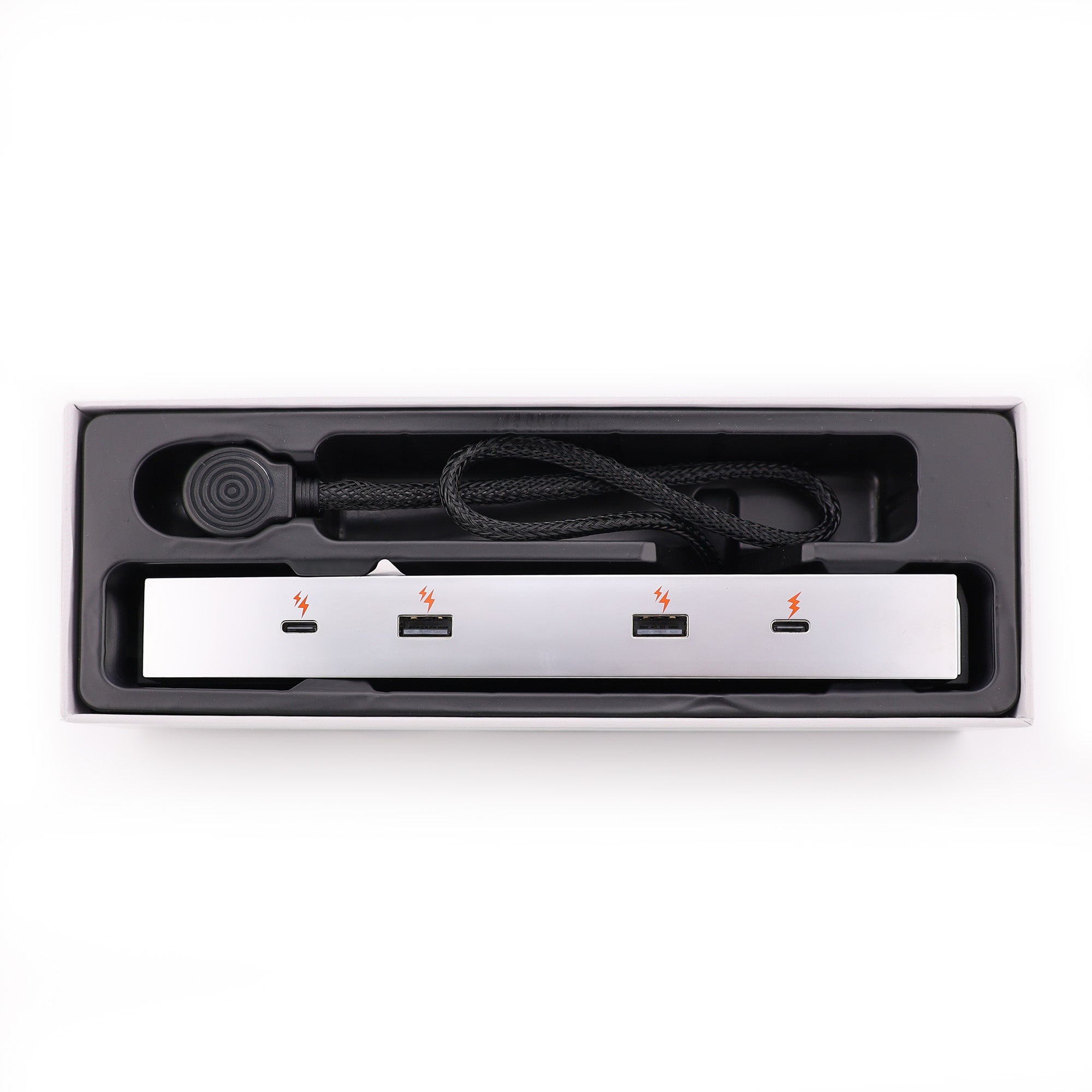 2026+ | Model Y Juniper Refreshed Center Console USB A+C 4 Port Hub Adapter 65W Fast Charger