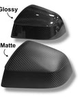 2026+ | Model Y Juniper Refreshed Side View Mirror Overlay Cap Covers (1 Pair) - Real Dry Molded Carbon Fiber