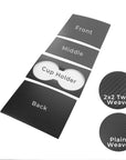2026+ | Model Y Juniper Refreshed "Plain Weave" (Performance Look) Center Console & Front Cup Holder Overlay 1.0 (4 Piece kit) - Real Dry Molded Carbon Fiber