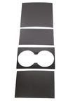 2026+ | Model Y Juniper Refreshed "Plain Weave" (Performance Look) Center Console & Front Cup Holder Overlay 1.0 (4 Piece kit) - Real Dry Molded Carbon Fiber