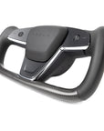 2021+ | Model S & X "Honking Airbag" Yoke Heated Steering Wheel Upgrade - Real Molded Carbon Fiber