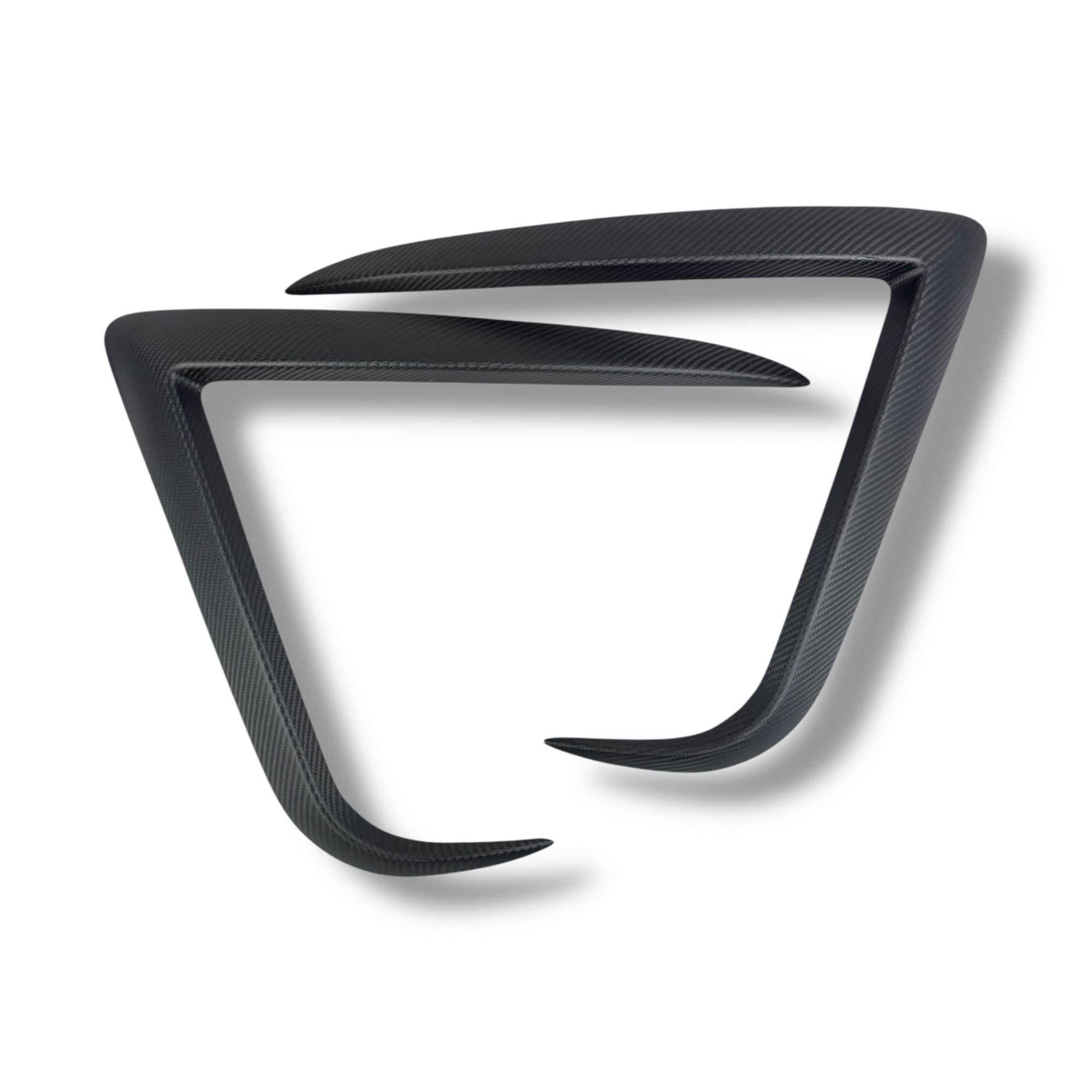 2026+ | Model Y Juniper Refreshed Foglight Canards/Eyelids (1 Pair) - Real Molded Carbon Fiber