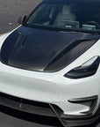 2020-2025 | Model Y Viento Robot Hood - Dual Layer with Xpel Clear Bra- Real Molded Carbon Fiber