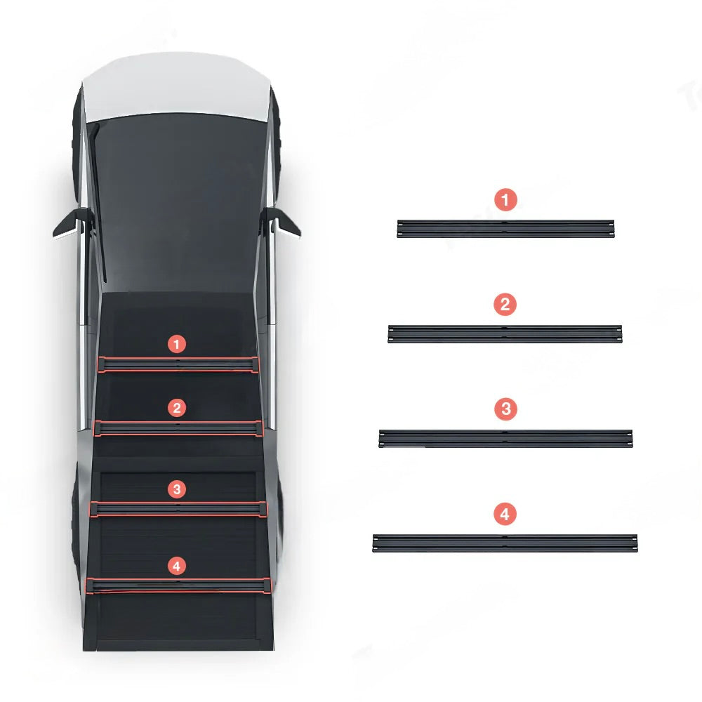 Cybertruck Roof Rack Crossbars - Front/Rear (2 or 4 Pieces)