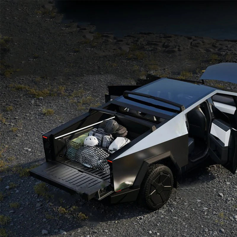 Cybertruck Rear Cargo Bed Storage Net with Pocket - Vertical Type