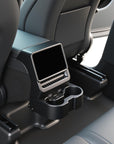 2026+ | Model Y Juniper Refreshed Backseat Screen Display Overlay with Hidden Folding Cup Holders