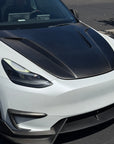 2020-2025 | Model Y Viento Robot Hood - Dual Layer with Xpel Clear Bra- Real Molded Carbon Fiber