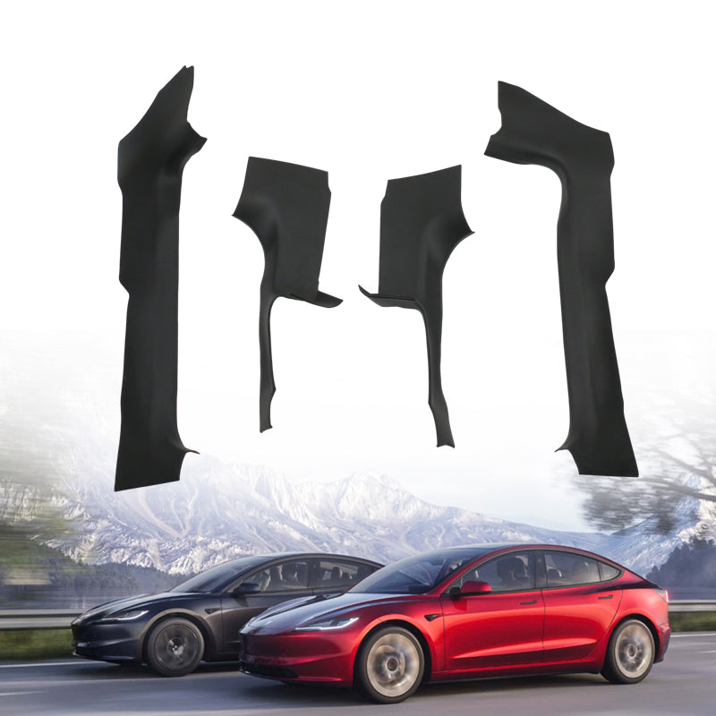 2024+ | Model 3 Highland Refreshed Door Sill Strip Protectors Full Cover (4 Pieces)
