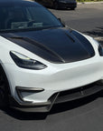 2020-2025 | Model Y Viento Robot Hood - Dual Layer with Xpel Clear Bra- Real Molded Carbon Fiber