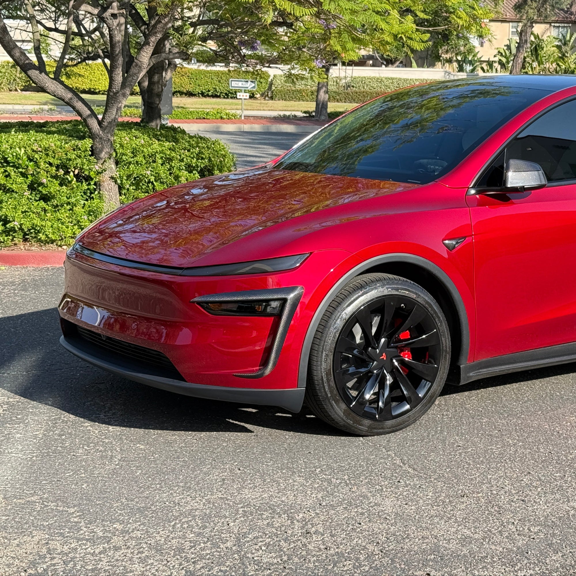 2026+ | Model Y Juniper Refreshed Foglight Canards/Eyelids (1 Pair) - Real Molded Carbon Fiber
