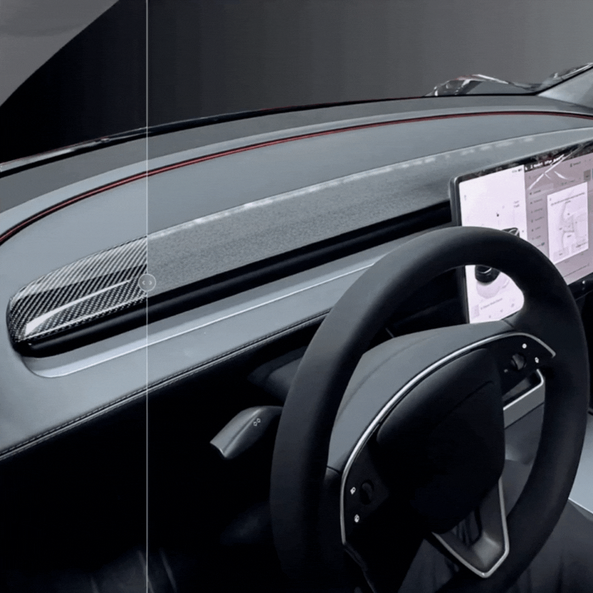 Kit Rivestimento Interni Tesla Model 3 Highland 2024-2025 - Dashboard E Porte In Bianco Opaco - Foto 5