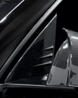 2020+ | Model Y A-Pillar Accent Overlays (1 Pair) - Real Molded Carbon Fiber