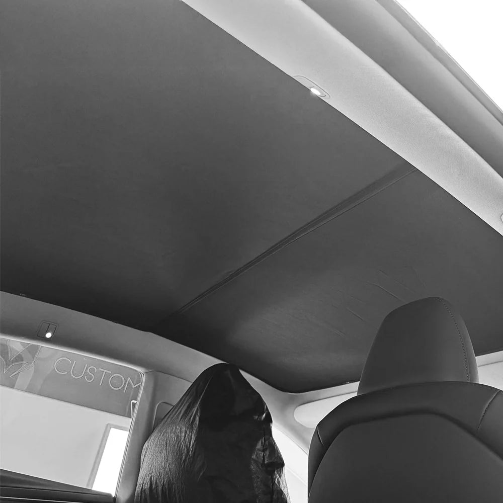 2026+ | Model Y Juniper Refreshed Sunroof Sunshade (2 Pieces) - Black & Beige