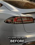 2022+ Model S Smoked & Clear Tail Light TPU Protection Film Wrap (6 Piece Kit)