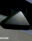 Cybertruck Side View Mirror Overlays - Real Dry Molded Carbon Fiber