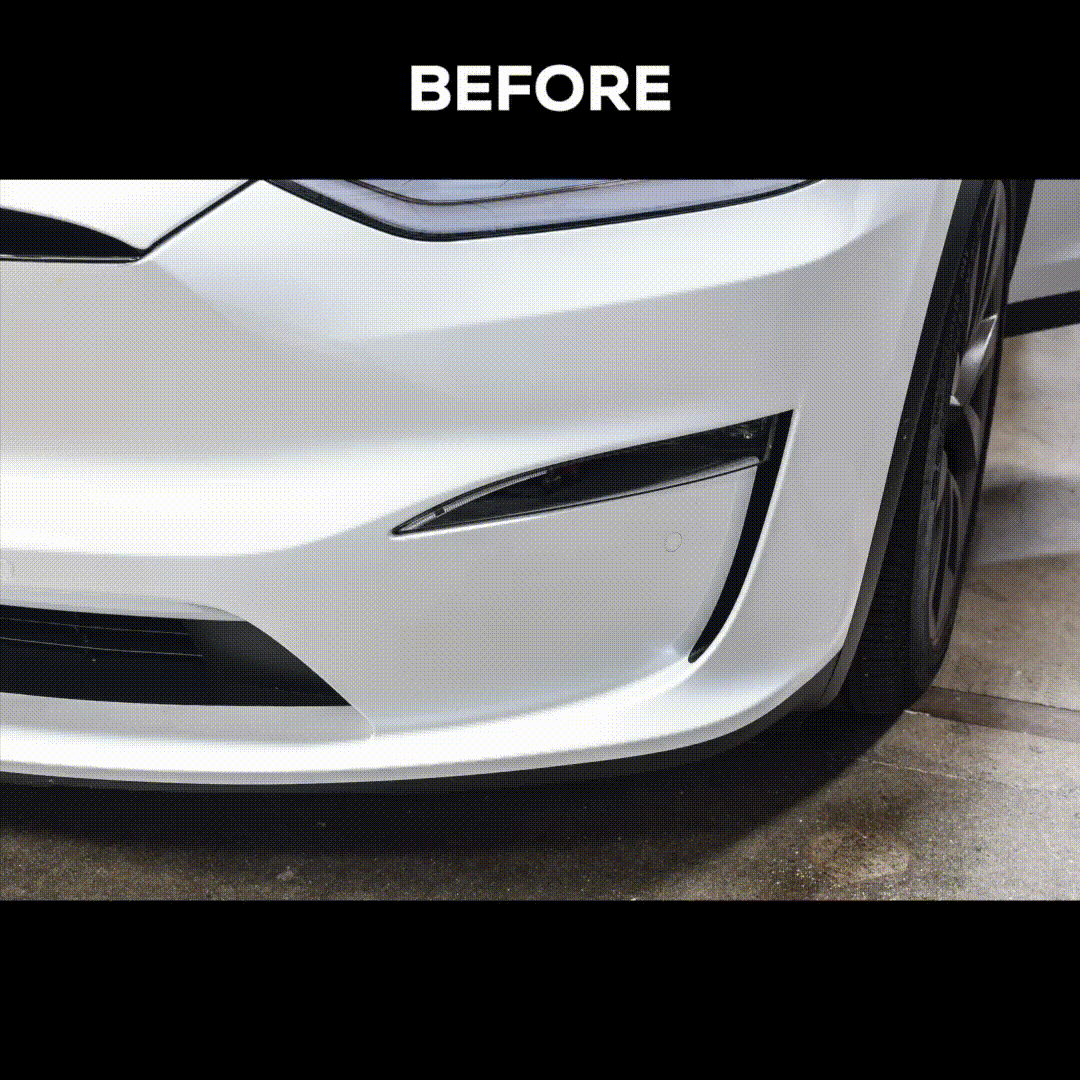 2022+ | Model X Fog Light Canards/Eyelids (1 Pair) - Real Molded