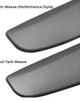 2024+ | Model 3 Highland Refreshed "Plain Weave" (Performance Look) Dashboard Replacement Kit (3 Piece Options) - Real Dry Molded Carbon Fiber