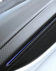 2026+ | Model Y Juniper Refreshed "Plain Weave" Performance Look Door Panel Trim Overlays - Real Dry Molded Carbon Fiber