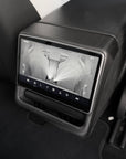 2024+ | Model 3 Highland Refreshed "Plain Weave" (Performance Look) Backseat Screen Display Overlay Frame - Real Dry Molded Carbon Fiber