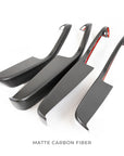 2020-2025 | Model Y Front & Rear Door Armrest Overlays (4 Pieces) - Real Dry Molded Carbon Fiber