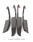 2020-2025 | Model Y Front & Rear Door Armrest Overlays (4 Pieces) - Real Dry Molded Carbon Fiber
