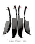 2020-2025 | Model Y Front & Rear Door Armrest Overlays (4 Pieces) - Real Dry Molded Carbon Fiber