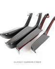 2020-2025 | Model Y Front & Rear Door Armrest Overlays (4 Pieces) - Real Dry Molded Carbon Fiber