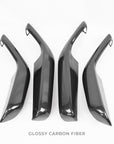 2020-2025 | Model Y Front & Rear Door Armrest Overlays (4 Pieces) - Real Dry Molded Carbon Fiber