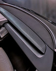 2024+ | Model 3 Highland Refreshed "Plain Weave" (Performance Look) Dashboard Replacement Kit (3 Piece Options) - Real Dry Molded Carbon Fiber