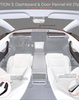 2024+ | Model 3 Highland Refreshed "Plain Weave" (Performance Look) Full Interior Carbon Fiber Kit Bundles (20 Pieces) - Real Dry Molded Carbon Fiber