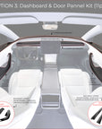 2024+ | Model 3 Highland Refreshed Full Interior Carbon Fiber Kit Bundles (20 Pieces) - Real Dry Molded Carbon Fiber