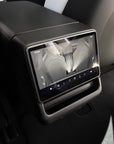 2024+ | Model 3 Highland Refreshed "Plain Weave" (Performance Look) Backseat Screen Display Overlay Frame - Real Dry Molded Carbon Fiber