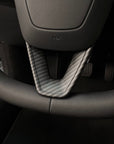 2024+ | Model 3 Highland Refreshed ABS Steering Wheel Applique - Hydro Carbon Fiber Coated Matte