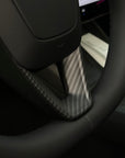 2024+ | Model 3 Highland Refreshed ABS Steering Wheel Applique - Hydro Carbon Fiber Coated Matte