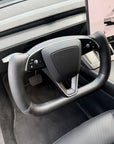 2026+ | Model Y Juniper Carbon Fiber Heated Yoke Steering Wheel Upgrade – Real Molded Carbon Fiber