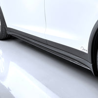 2022+ | Model X Colossal Side Skirt Overlays (1 Pair) - Real Dry Molded Carbon Fiber