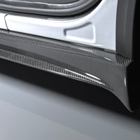 2022+ | Model X Colossal Side Skirt Overlays (1 Pair) - Real Dry Molded Carbon Fiber