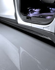 2016+ | Model X Colossal Side Skirt Overlays (1 Pair) - Real Dry Molded Carbon Fiber