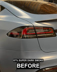 2022+ Model S Smoked & Clear Tail Light TPU Protection Film Wrap (6 Piece Kit)