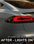 2022+ Model S Smoked & Clear Tail Light TPU Protection Film Wrap (6 Piece Kit)