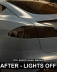 2022+ Model S Smoked & Clear Tail Light TPU Protection Film Wrap (6 Piece Kit)