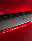 2026+ | Model Y Juniper Refreshed Tailgate Applique - Real Dry Molded Carbon Fiber