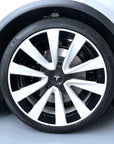 Model X - 22" Turbine Center Wheel Hubs - Real Molded Carbon Fiber- (Set of 4)