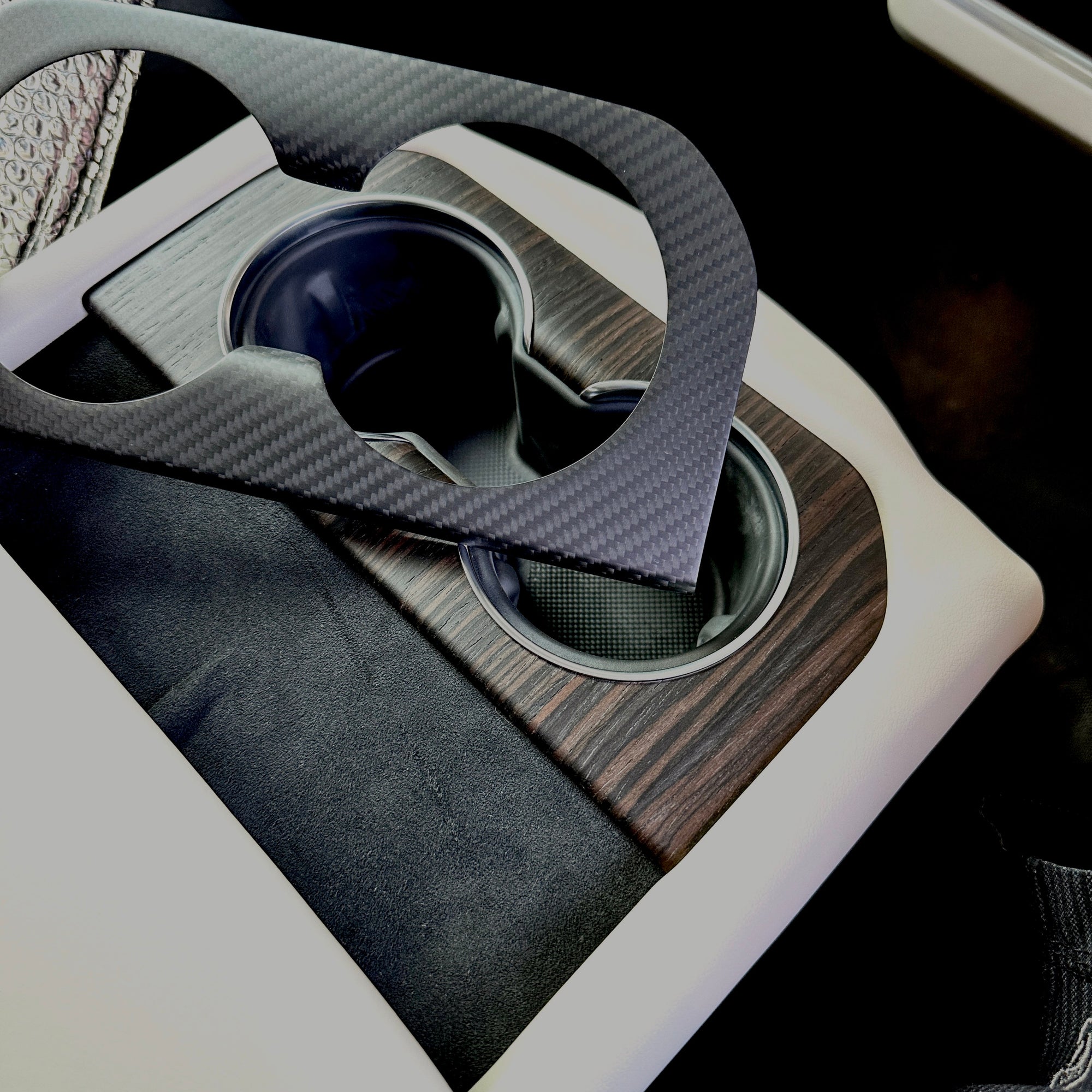 Model S & X Interior Upgrade Kit "Go Plaid" (9 & 12 Piece Kit) - Real Molded Carbon Fiber - Goodbye Wood