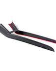 2026+ | Model Y Juniper Refreshed "Plain Weave" (Performance Look) Center Console Combo Side Panel & Charging Pad Overlay (1 Piece) - Real Dry Molded Carbon Fiber