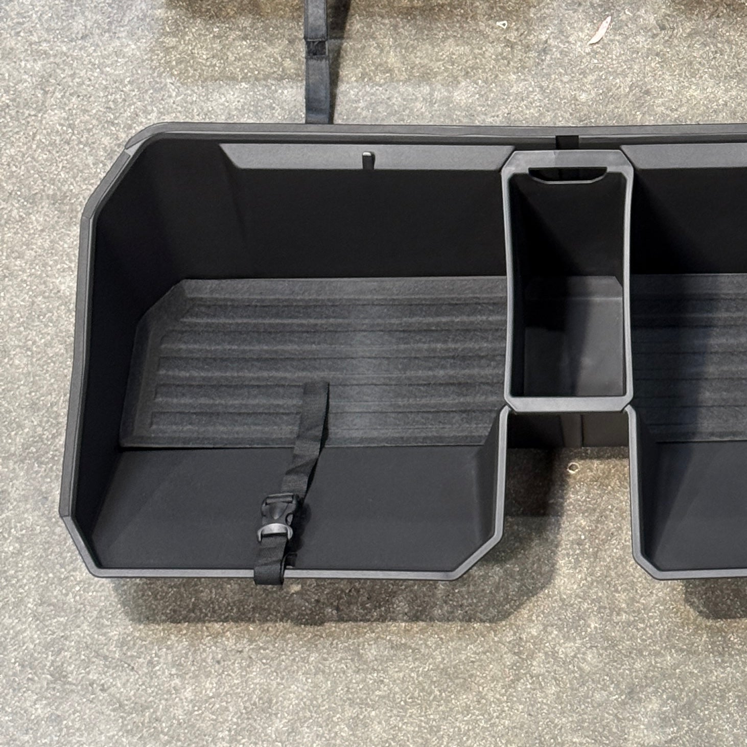Cybertruck Under Backseat Strap-In Storage Bins - With Dividers